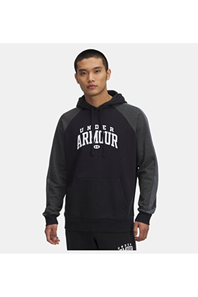 Under Armour Erkek UA Rival Fleece Colorblock Kapüşonlu Sweatshirt 6003958-001