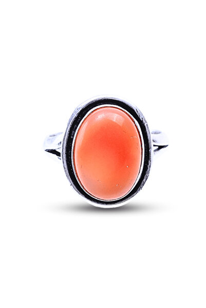 craftmystic Inel reglabil din argint cu carneol, pentru energie și creativitate