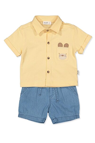 Bebetto TENCL ŞORT 2Lİ TAKIM (COLORED LINES) SARI