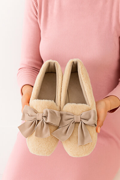 N MODA Ultra Yumuşak Peluş Kadın Ev Babeti Ses Yapmaz Hafif Taban Panduf