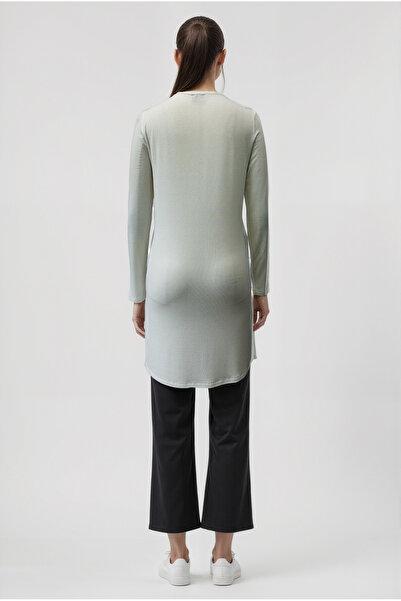 WESTMARK LONDON Ecru Long Sleeve Slit Long Women's Cardigan Sylvia