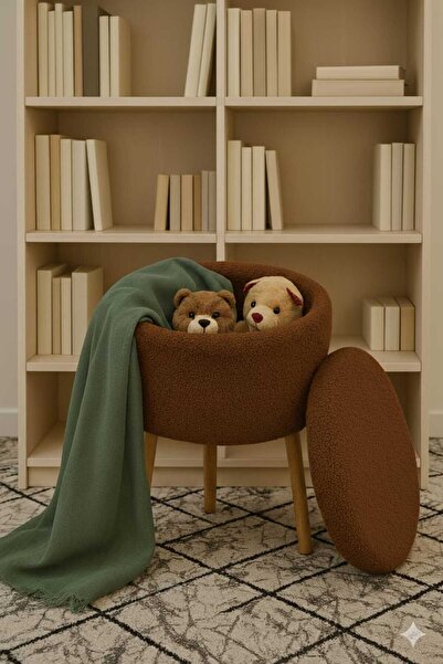 eda hacıoğlu edam bedding group Teddy Kumaşlı Ayaklı Sandıklı Puf