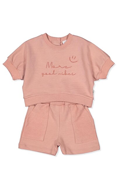 Bebetto Two Thread Sweat 2-Piece Set (Good Vibes/25) Salmon