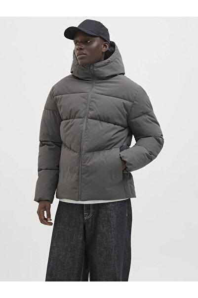 Jack & Jones Ανδρικό παλτό Puffer Grey 12283517