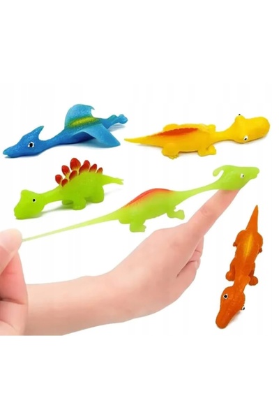 Other Set de jucării cu gel de tragere cu dinozauri pentru copii, 5 bucăți