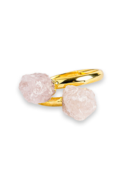 craftmystic Inel al Iubirii - Cuarț Dublu Roz pentru armonie și echilibru emoțional