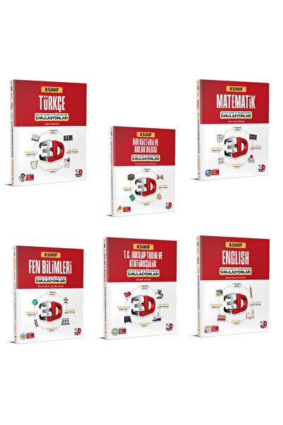 İntro Yayınları 3D Yaynları LGS Tüm Branşlar Simulasyon 6 Deneme