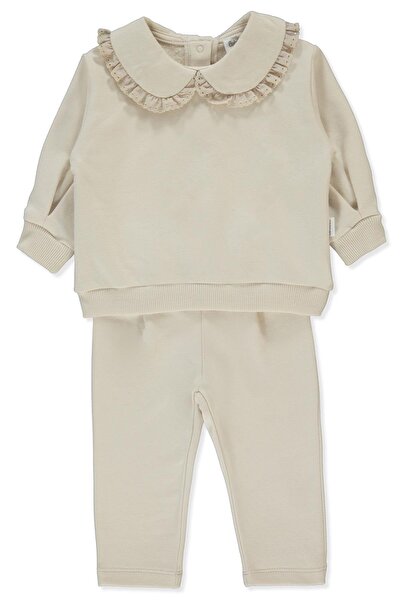 Bebetto طقم ملابس رياضية من قطعتين (ليتل كيوتي) بيج