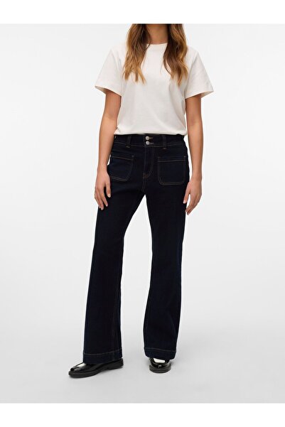 Vero Moda Ausgestellt VMVIVIANNE Hohe Taille Ausgestellt Jeans