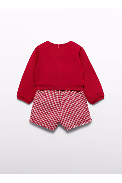 Abel & Lula Abel Lula Baby Girl Top and Bottom Shorts Set - Red