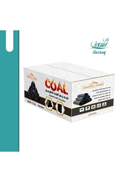 CAMPING FAMILY فحم جوز الهند الطبيعي السداسي