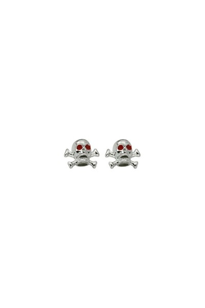 Pegas Skull & Bones Valve Cap Set 2pcs Chrome