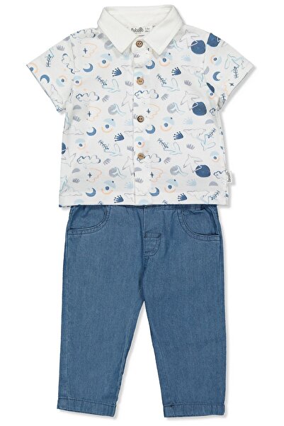 Bebetto Pique Shirt 2-Piece Set (Outside the World) Navy Blue