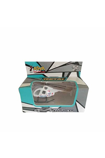 Asya Oyuncak طائرة هليكوبتر معدنية واحدة 1688-7F-أبيض