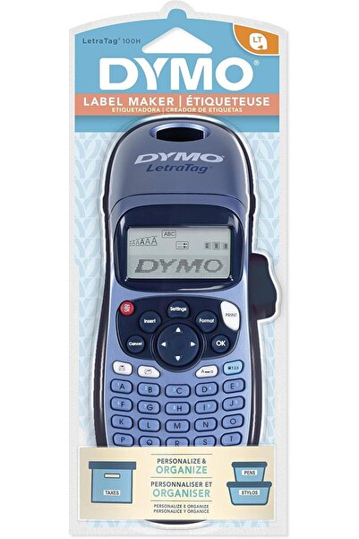 Dymo صانع الملصقات، صانع الملصقات المحمول LetraTag 100H، سهل الاستخدام، شاشة LCD مكونة من 13 حرفًا، رائع لـ