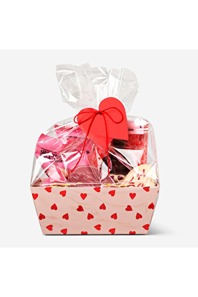 Flying Tiger Copenhagen Kalp Desenli Sevgililer Günü Sepeti 22 cm x 18 cm