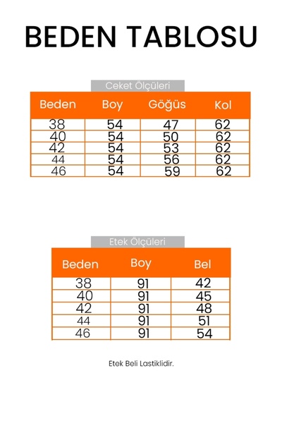 Bestenur Σετ Μπουφάν και Φούστα Scuba 1614 - Καφέ