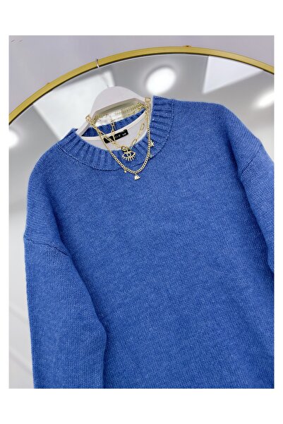 YEDİLALE BASIC ЗЕРОВИЙ КОМИР ПЛОСКИЙ КОЛЬОРОВИЙ ТРИКОТАЖНИЙ СВИТЕР [ у ціну входить тільки светр, 75 см посередині]