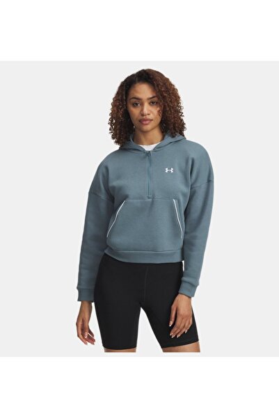 Under Armour Kadın UA Rival Fleece Piped Yarım Fermuarlı Kapüşonlu Sweatshirt 6003707-587