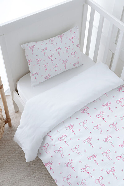 Tuğba Kuğu Baby Boy Duvet Cover Set (100X150) - Pureline Series - Dainty Bows