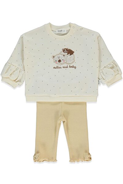 Bebetto Two Thread Sweat 2-Piece Set (Mother and Baby) Ecru