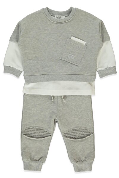 Bebetto Two Strap Pants 2-Piece Set (Magic Star) Gray Melange