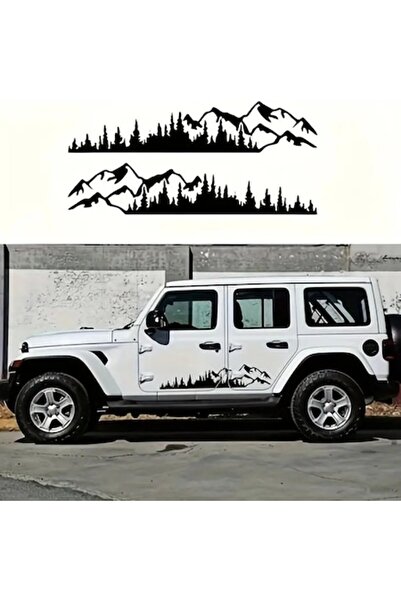 Avex Set 2 stickere autoadezive pentru vehicule Off Road, model "Forest & Mou...