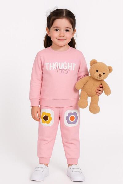 newhappylife Girl's Colorful & Written & Printed & Knitted Embroidery Detaile...