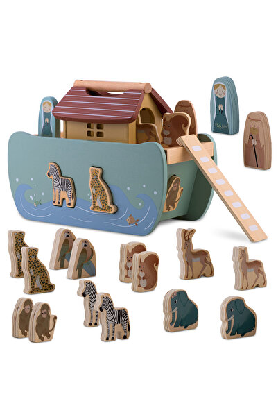 Other Arca lui Noe din lemn cu animale NK-862 Nukido