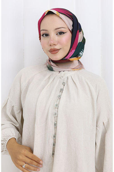 sefamerve Digital Printed Scarf 70320-06 Powder Tan