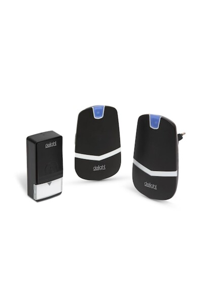 DELIGHT Sonerie digitală Kinetic wireless și fără baterie, cu 2 unități de re...