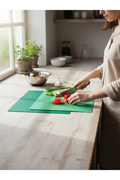 TAGESAN Flexible Cutting Board with Non-Slip Base Foldable Practical Kitchen Chopping Board