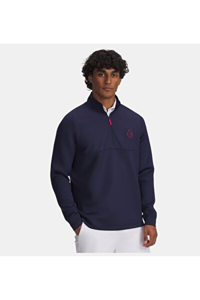 Under Armour Erkek UA Drive Pro Hybrid Warning Yarım Fermuarlı Sweatshirt 6009981-410