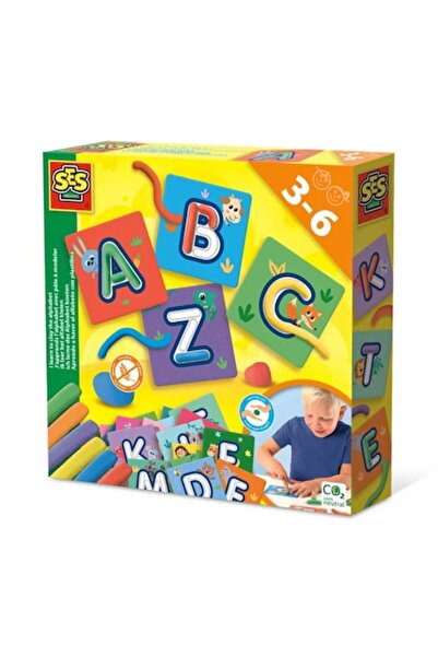 SES Creative Alphabet and modeling clay set, SES Creative, 27 templates, 6 cl...