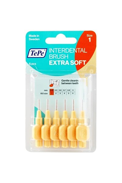 TePe Blister Extra Soft Arayüz Fırçası Turuncu 0.45Mm 6'Lı T201