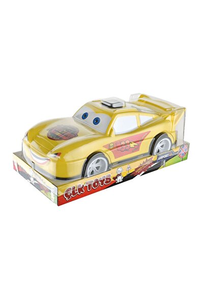 ÇLK TOYS سيارة مبتسمة في صندوق طراز Clk-327-سيارة صفراء