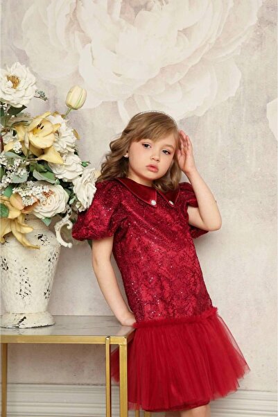 Miss Lorin Kids Children's Lace Christmas Dress
