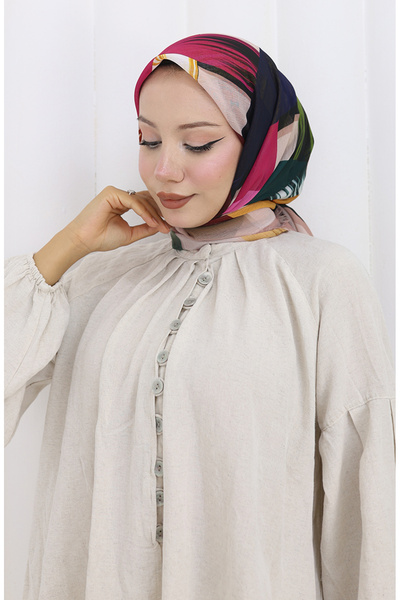 sefamerve Digital Printed Scarf 70320-06 Powder Tan