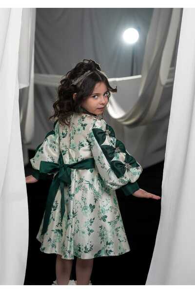 Miss Lorin Kids فستان أطفال مزين بفيونكة