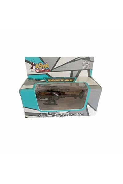 Asya Oyuncak طائرة هليكوبتر معدنية واحدة 1688-7F-أسود