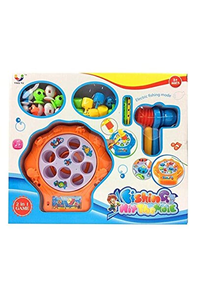 Prlk toys لعبة صيد الأسماك المضحكة 2 في 1
