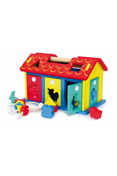 LEGLER Casa din Lemn cu Forme si Animale de Sortat