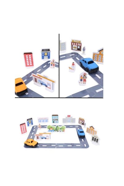 Aden Oyuncak My City Highway Puzzle Set Adn-3413