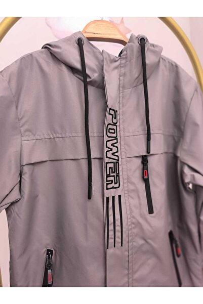 kidsense Boy's Hooded Zippered Raincoat with Pockets