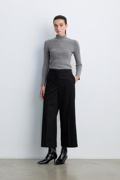 BE BLUE SİYAH KISA STRAIGHT FIT PANTOLON