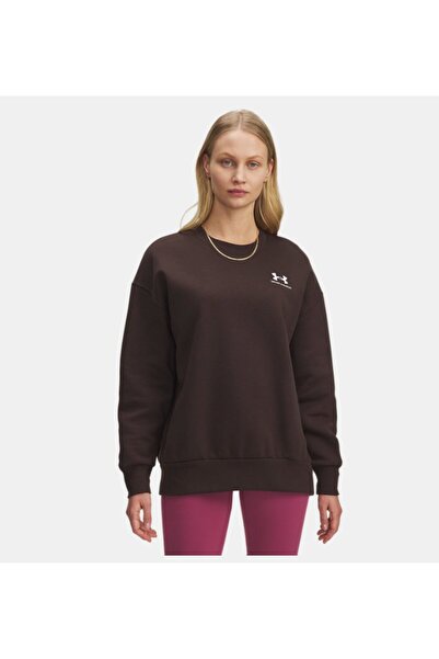 Under Armour Icon Fleece Os Crew Kadın Kahverengi Sweatshirt
