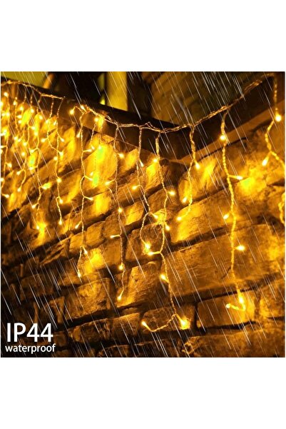 Promagg Christmas installation 13 meters of icicles, uneven fringes with 300 LEDs, 8 modes, indoor/outdoor