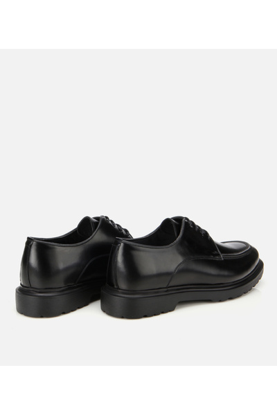 Hotiç Erkek Açma Deri Siyah Dikiş Detaylı Günlük Ayakkabı