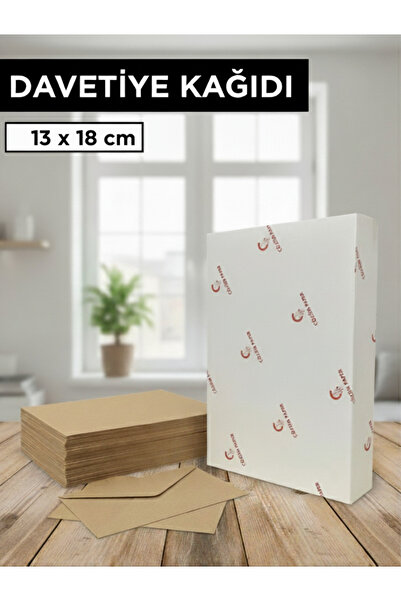 ÇÖZÜM KAĞIT ورق دعوات كرافت 13×18 سم عالي الجودة سميك مناسب لجميع الطابعات 50...