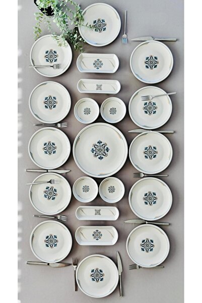 QUEEN Efsun Serisi 12 Kişilik 21 Parça Modern Kahvaltı Takımı